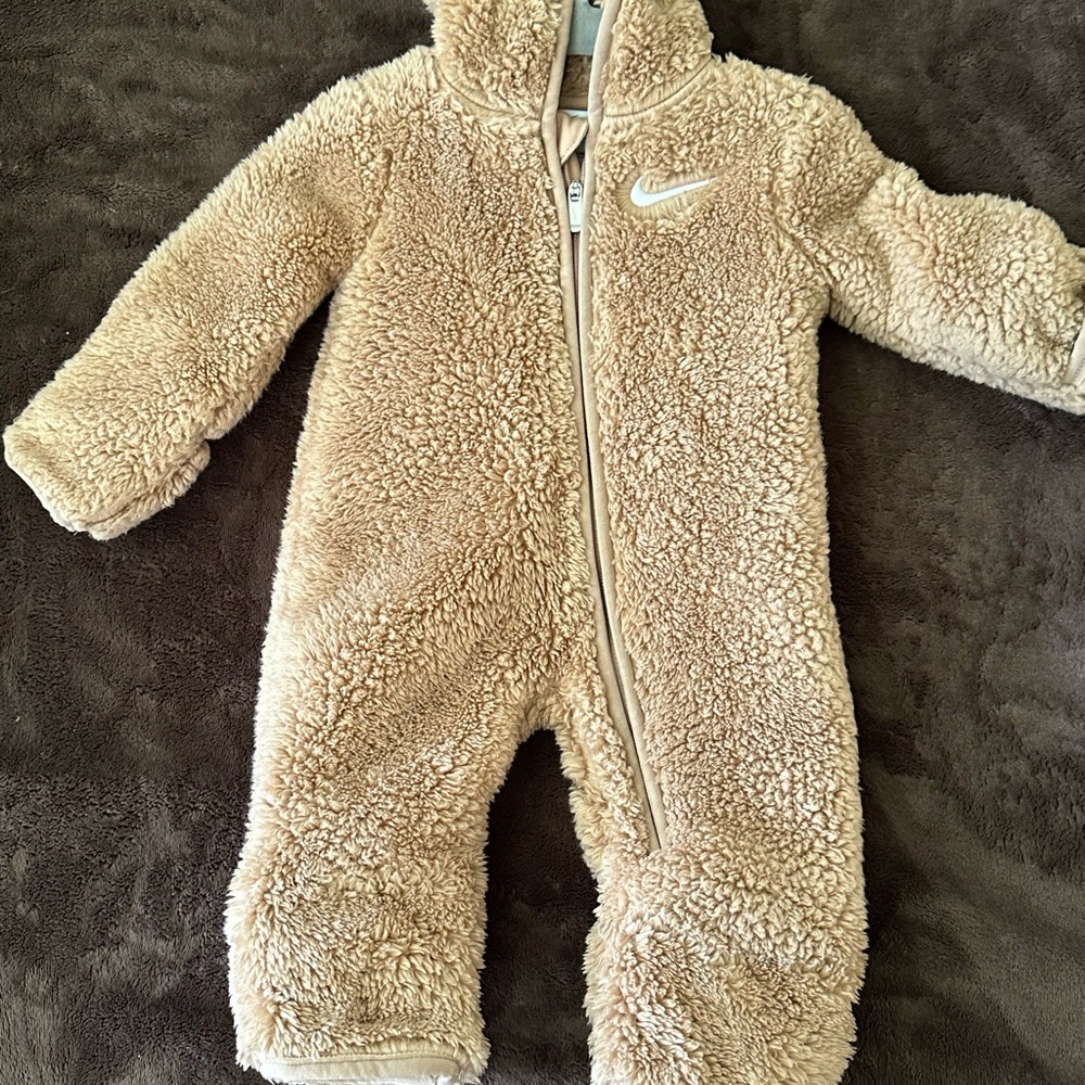 Nike Cozy Tan Sherpa Footie